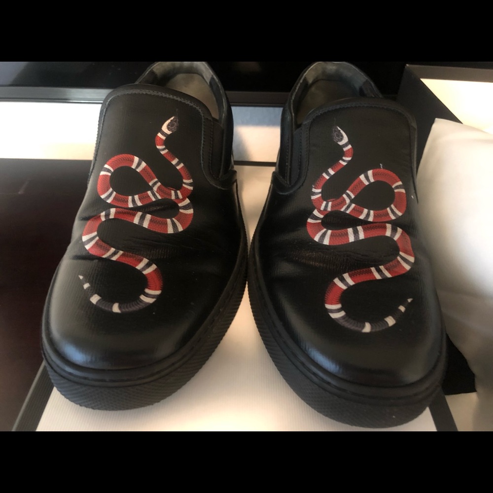 Gucci snakes leather dress shoes US Size 10.5 men - Picture 1 of 7